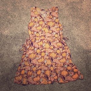 Pink and orange knee-length dress from Loft